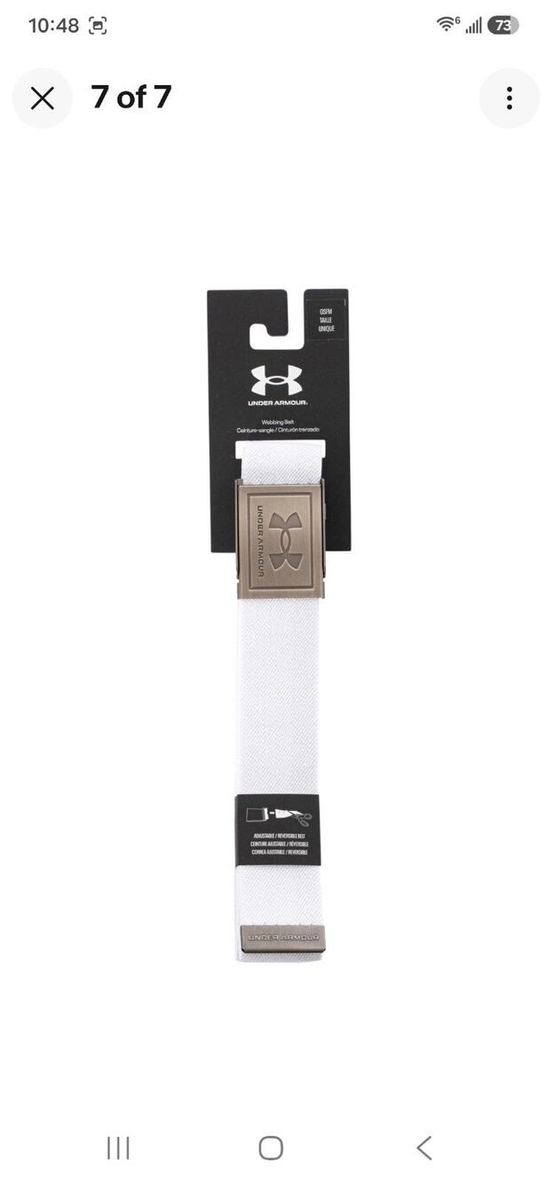 Under Armour Men's Webbing Belt Ceinture-Sangle OSFM Taille Unique